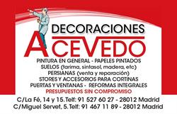 Decoraciones Acevedo, Madrid