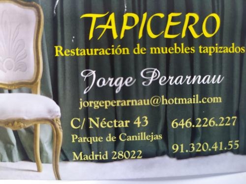 Tapicero Restaurador Jorge Perarnau, Madrid
