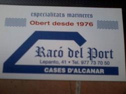 Restaurant Racó Del Port, Les Cases d'Alcanar