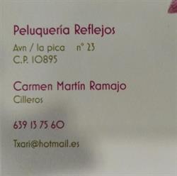 Peluqueria reflejos, Cilleros
