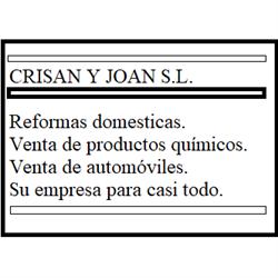 CRISAN Y JOAN S.L., Quéntar