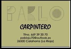 Carpintero Pablo, Carpintería Calahorra