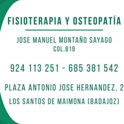 Fisioterapia y Osteopatía José Manuel Montaño Sayago, Los Santos de Maimona