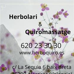 Herbolari-quiromassatge en Alcàsser Valencia