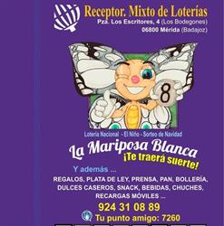 La Mariposa Blanca. Loterías y Estanco Mérida