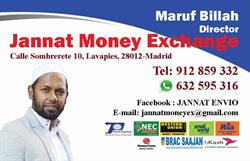 jannat money exchange, Madrid