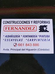 Albañilería y Reformas en General Fernández, El Higuerón