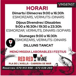 Red Red Wine Restaurant, Cabrera de Mar