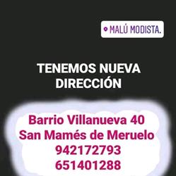 Malú Modista., San Mamés de Meruelo